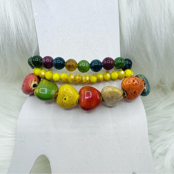 Bohemian Style Ceramic Bracelet Heart Bundle - Picture 4 of 5